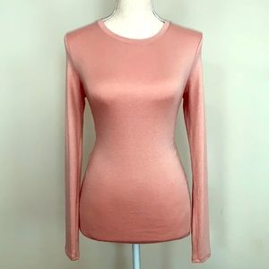 SM Nude Pink Casual Long Sleeve Top